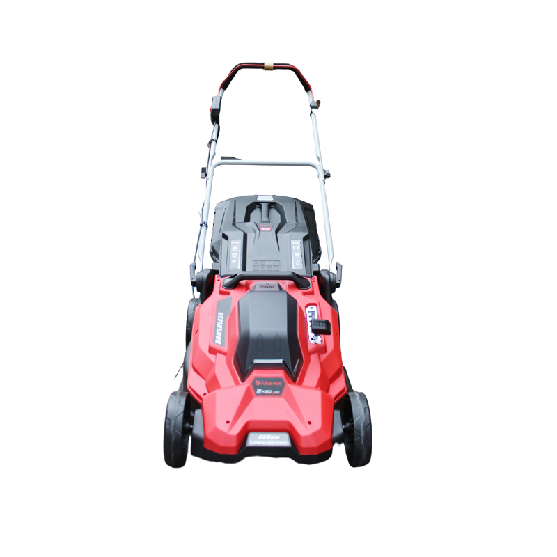 20 Volt 43cm Electric Lawn Mower, Brushless with 4.0 Ah dual port charger